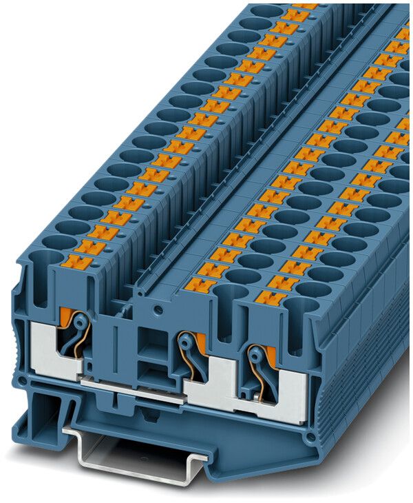 Morsetto pass.0.5…10mm² blu con.Push-in PT 6-TWIN BU