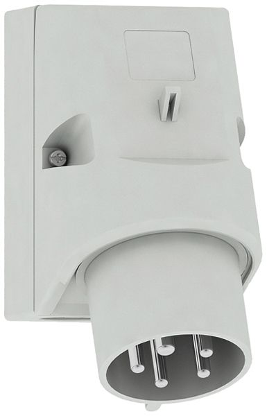 AP-Wandgerätestecker Bals CEE Q-C TE 16A 5P >50V 1h IP44 Ni 83×126mm