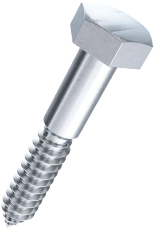 Vis à bois 6-pans 10×110mm DIN 571, fraisée, zinguée bleu