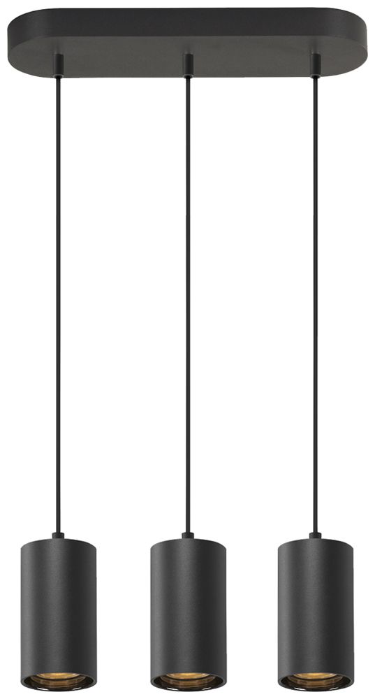 Pendelleuchte SLV ASTO TUBE GU10 3×10W direkt Ø70×125mm schwarz