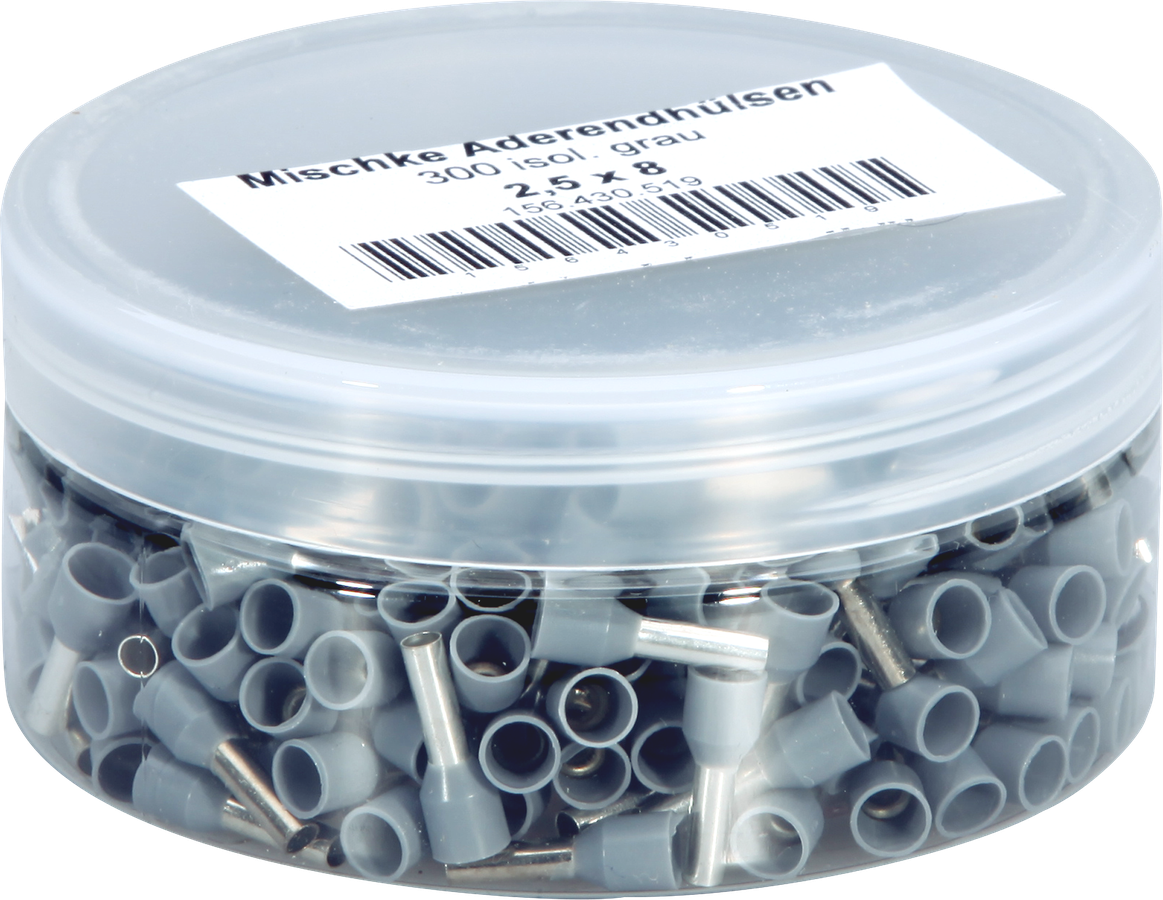 Embout de câble Mischke IE DIN 2.5mm²/8mm Cu-étamé isolé gris