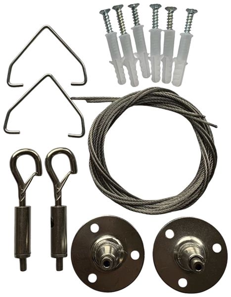 Sospensione a corda Z-Licht Quattro Trio per lampada per locali umidi 2m grigio