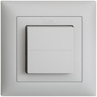 Funktaster EnOcean Feller EDIZIOdue FMI, 2K/1T, batterielos, hellgrau