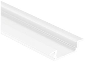 Profilé encastré DOTLUX type 5 aluminium plat ailette blanc 2m