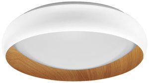Plafonnier LED LEDVANCE Orbis Livia 24W 1200lm 830 Ø430×115mm blanc/bois