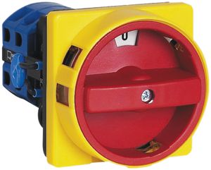 EB-Drehschalter K&N, 16A/400V 0/1L, Griff rt, 64×64mm, Ø8.5mm, "0-1"