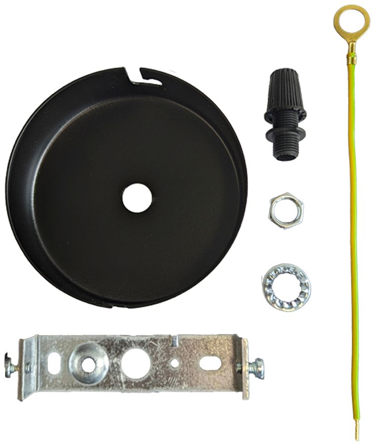 Rosone Elektrogros acciaio Ø100×24mm nero