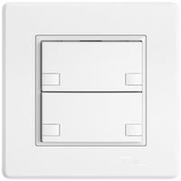 UP-KNX-Taster RGB EDIZIO.liv SNAPFIX® Temperaturfüh.o.LED 2×Taste 2-Tbed.ws