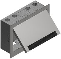 Wandanschlussdose Woertz Chromstahl 250×180×85mm