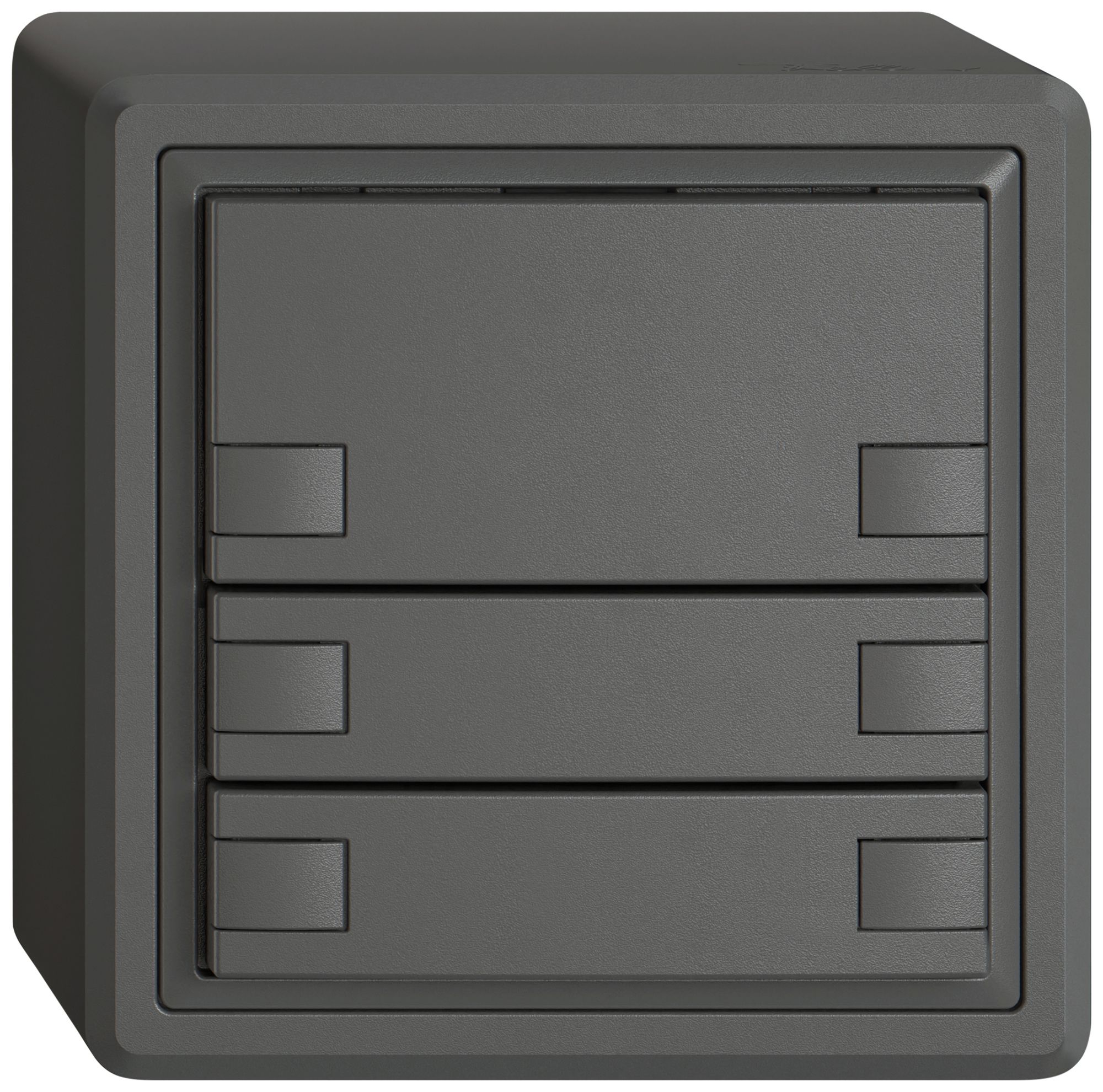 AP-Universaltaster EDIZIO.liv UNI SNAPFIX® 12…48V o.LED 3× 2-Tbed.dgu