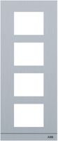 Abdeckrahmen Audio ABB-Welcome, für 1/4 (4 Module), Al gebürstet