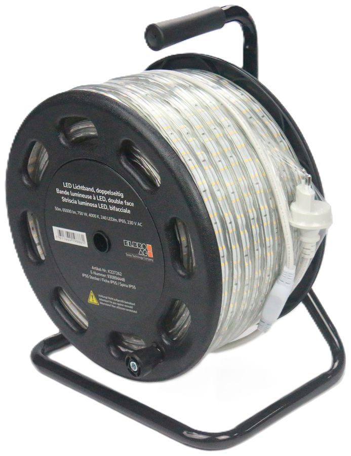 LED-Lichtband ELBRO doppelseitig auf Abrollgerät L=50m 750W 4000K IP65