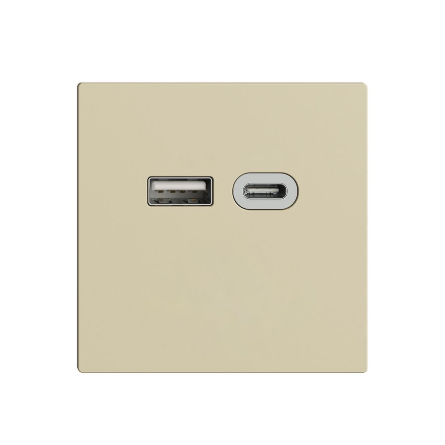 Prise USB 18W type A + type C Feller EDIZIOdue F 230V 3600mA vanille