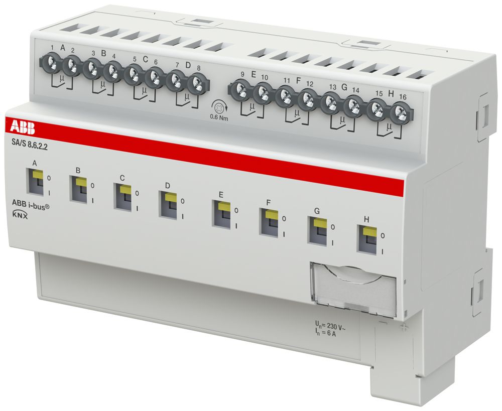 Attuatore-commutatore KNX AMD ABB SA/S8.6.2.2, 8-volte, 6A