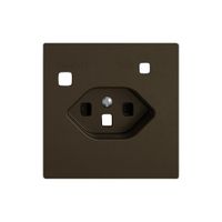 Montageset EDIZIO.liv SNAPFIX® f.Fehlerstrom-Schutzsteckdose Typ 23 Shutter br