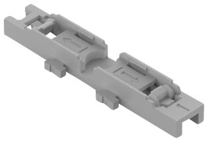 Befestigungsadapter WAGO ohne Zugentlastung 2×4mm² Rastfuss grau