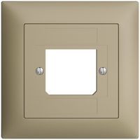 Frontset EDIZIOdue sand 88×88mm 1×TT 3×RJ