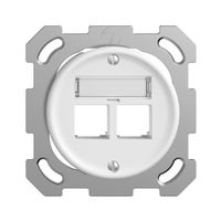 UP-Montageset S-One STANDARDdue QM für 2×RJ45 gerade, weiss