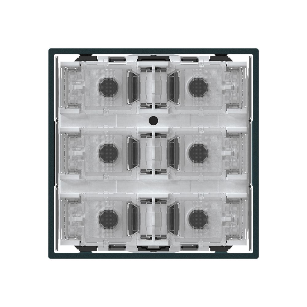 Poussoir KNX KAL p.6×touches 6×points actionnables LED noir