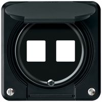 Kit de montage ENC robusto droit pour 2 douilles 86×86mm noir
