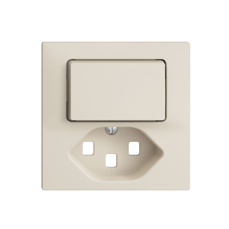 Frontset 60×60mm EDIZIOdue crema, T23, seitlich leuchtend