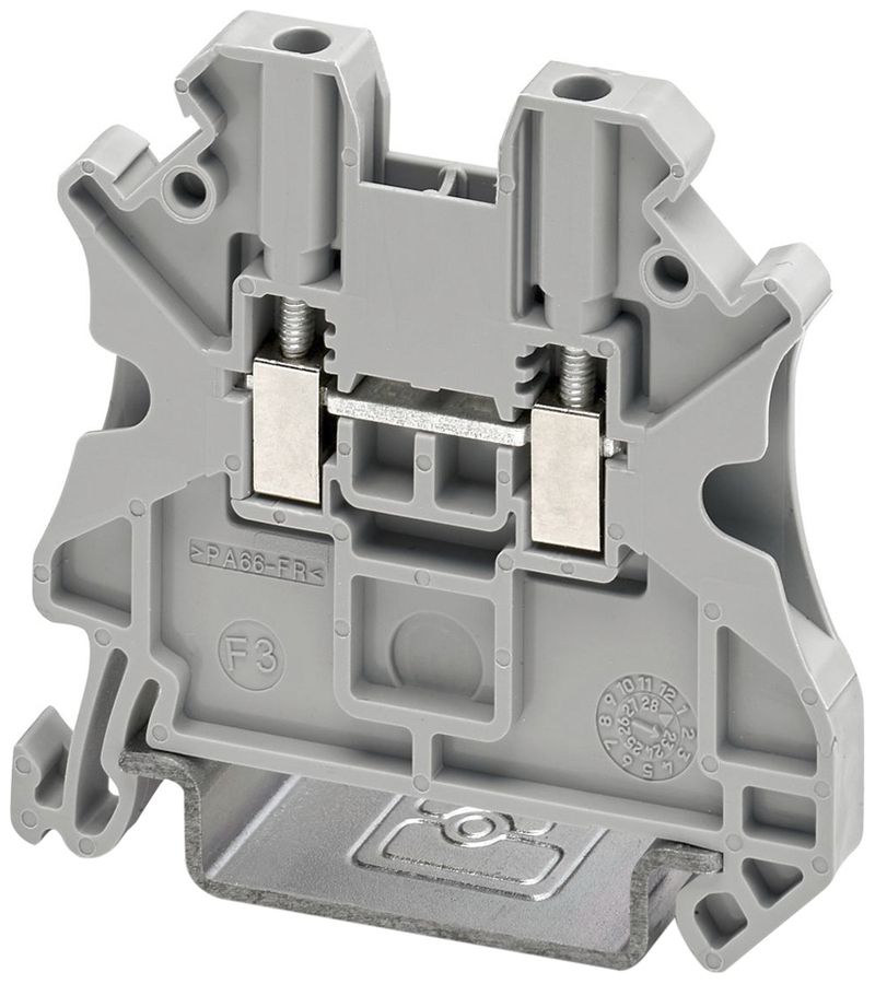 Borne de passage joignable PX UT 1.5 1.5mm² 17.5A 1000V vis 2×1 DIN35 gr