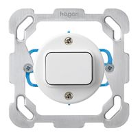 Einsatz zu UP-Schalter basico 6/1L mit Befestigungsplatte weiss