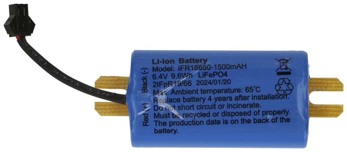 Akku MH maxLUCE Lithium-Eisenphosphat (LFP) 6.4V 9.6Wh Kabel und Stecker