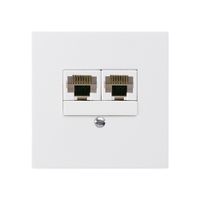 Inserto per presa di raccordo kallysto 2×RJ45u bianco parallelo