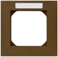 Cadre de recouvrement ENC kallysto.pro 1×1 brun 94×94mm avec cadre de marquage