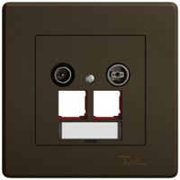 Presa multimedia INC TV-R EDIZIO.liv SNAPFIX® EASYNET p.2×RJ45 S-One 11dB ma