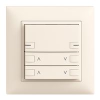 UP-Frontset EDIZIOdue zeptrionAIR Motor 2K ohne Bezeichnung mit LED crema