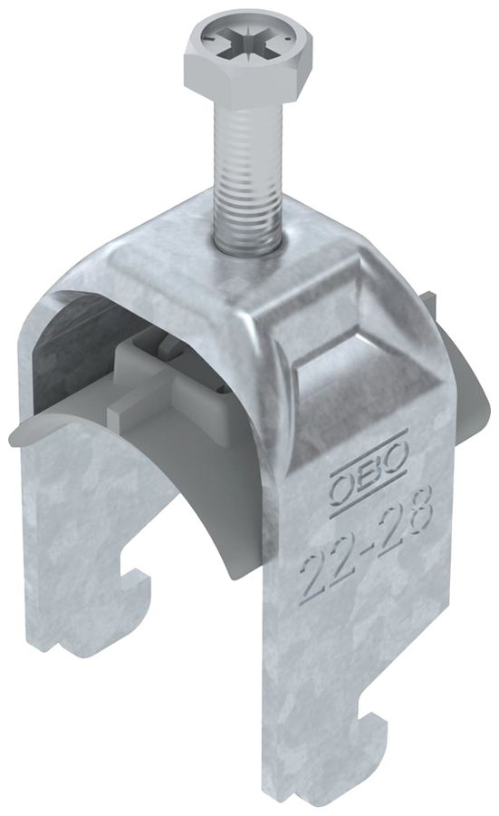 Fixation rapide BET 2056 pied à N mat.synthétique 22…28mm 1×câble acier Zn-ch-im