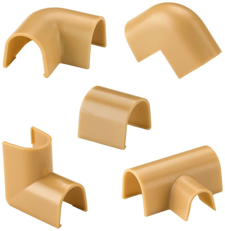 Set di raccordi MAX HAURI cablefix per canale mini 10mm 10 pezzi beige