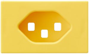 Frontplatte zu FLF-Steckdose Hager 1×Typ 23 Z gelb