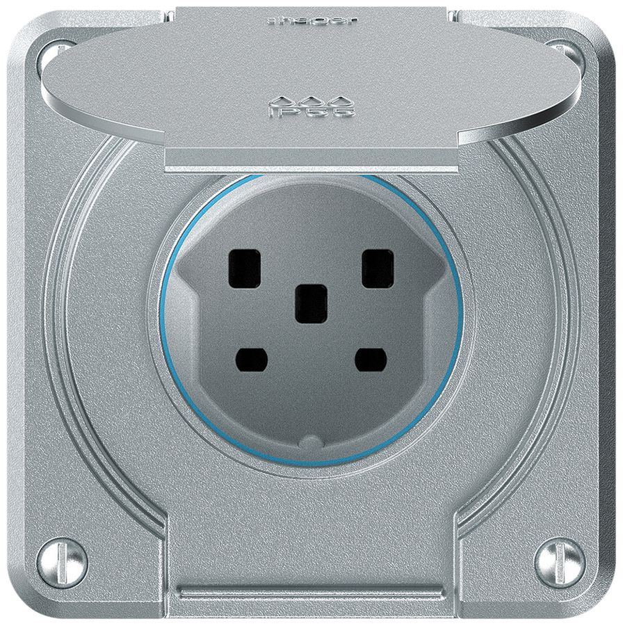 Presa INC robusto 1×tipo 25 IP55 alluminio