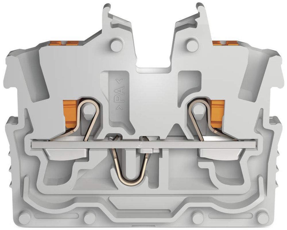 Borne de passage WAGO TopJob-S 2250 1mm² 2L 13.5A 500V s.pied de fixation gris