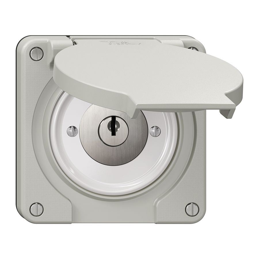 Contact pivotant NEVO N.CO avec serrure&2 clés, KS, 0<-1, gris clair