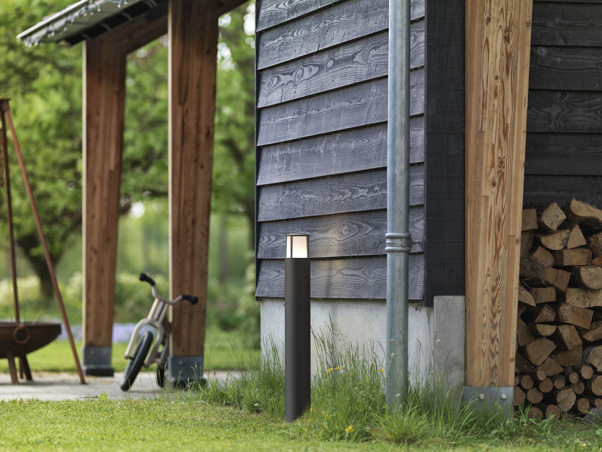 LED-Wegeleuchte Stock 6W 2700K 104×770×104mm IP44 anthrazit