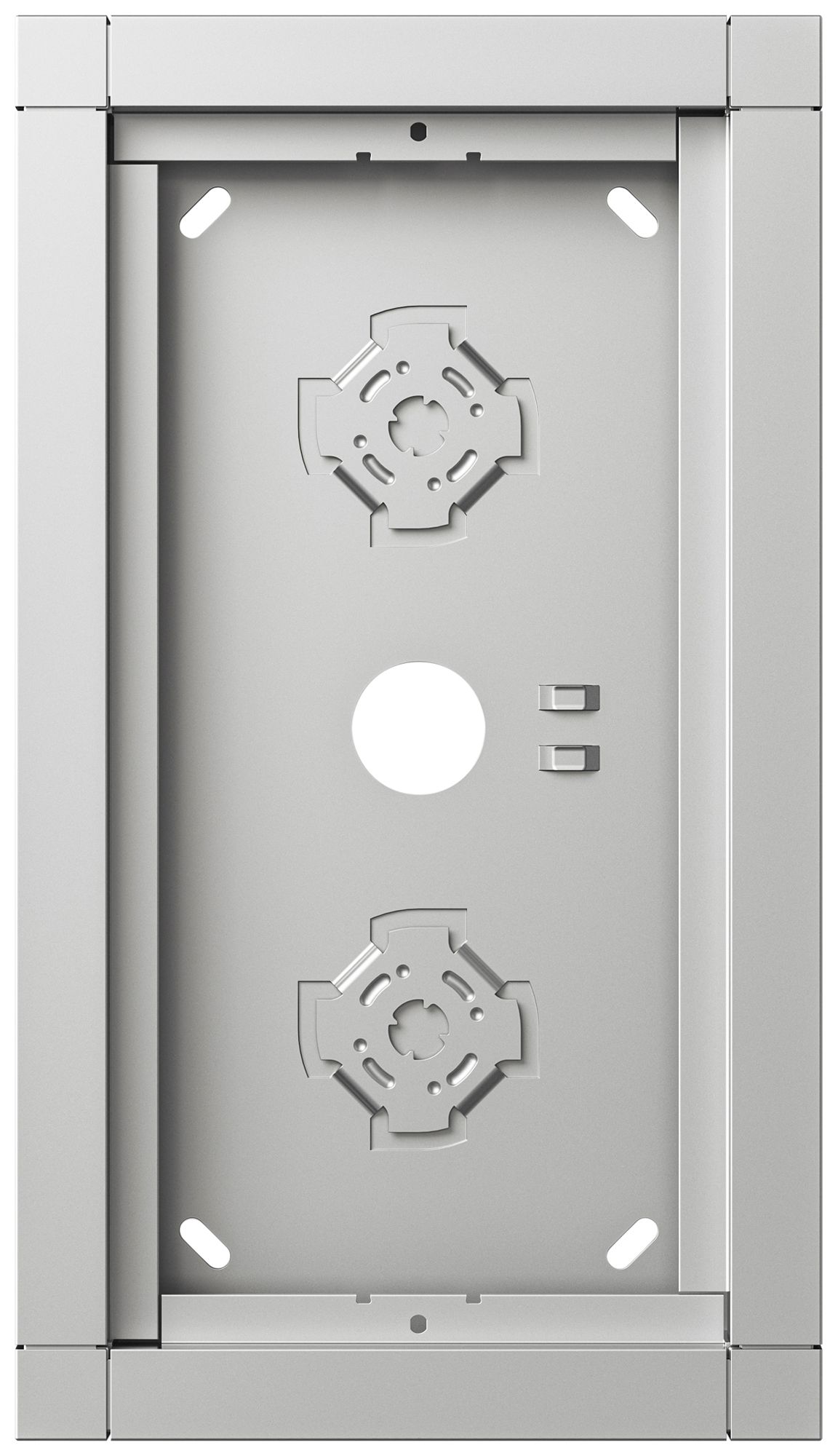 AP-Gehäuse Siedle 2× 132×232×36.5mm silber