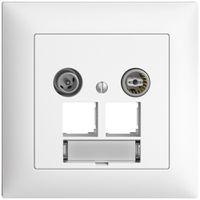 UP-Multimediadose EDIZIOdue FMI EASYNET 15dB, f.2×RJ45 S-One, weiss