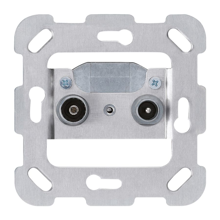 Intérieur pour prise de passage R/TV Hager 19dB avec plaque de fixation