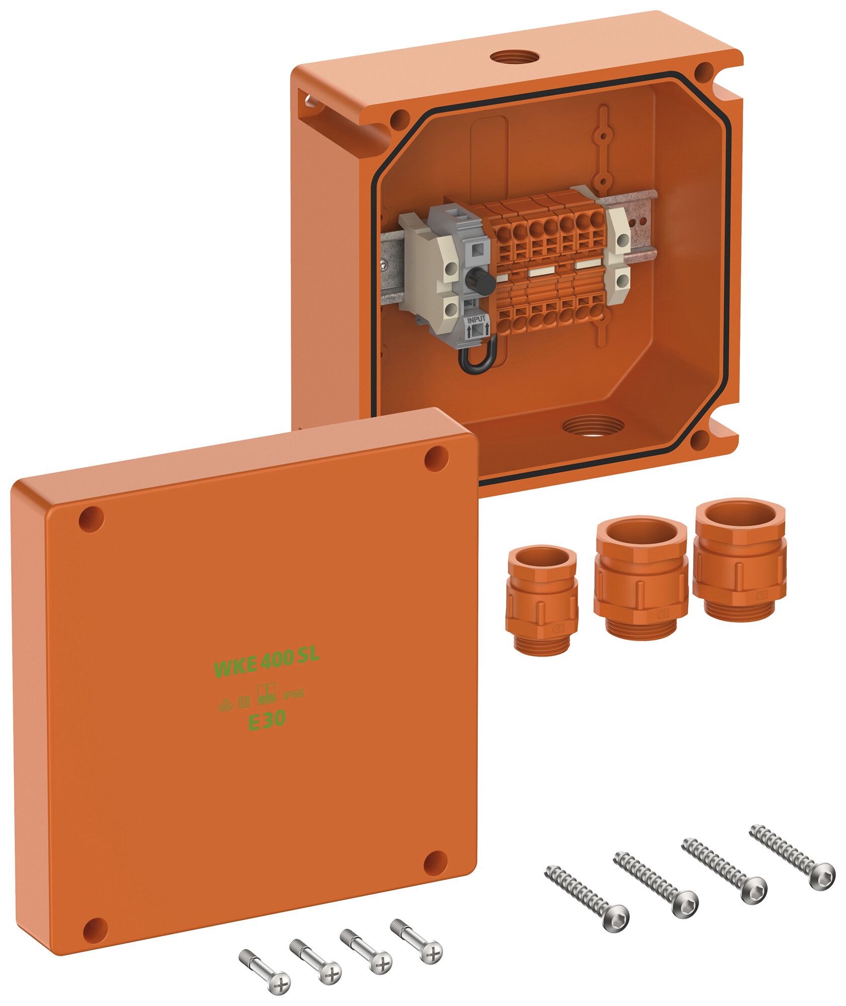 Boîte de dérivation AP Spelsberg WKE 404 SL 200×200mm×110mm IP66 orange