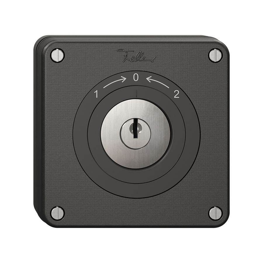 Contact pivotant NUPU NEVO, avec serrure&2 clés, KS, 1->0<-2, noir