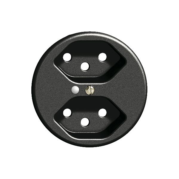 Frontscheibe FH 2×T13 schwarz Ø58mm mit Linse