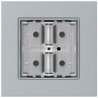 Poussoir KNX ENC KPR p.2×touches 4×points actionnables LED gris