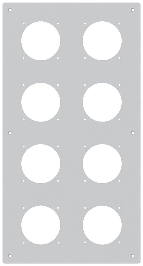 UP-Montageplatte robusto 4×2 Aluminium, grau