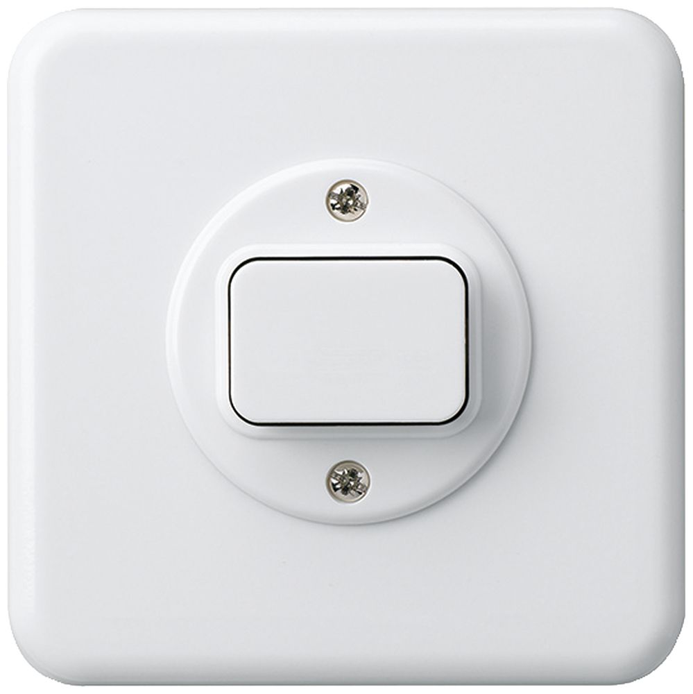 UP-Frontset basico 86×86mm weiss für Druckschalter/-taster