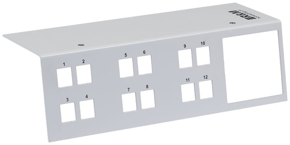 Couvercle R&M pour Grundset HWS forte pour 12×RJ45 e.1×grd I blanc