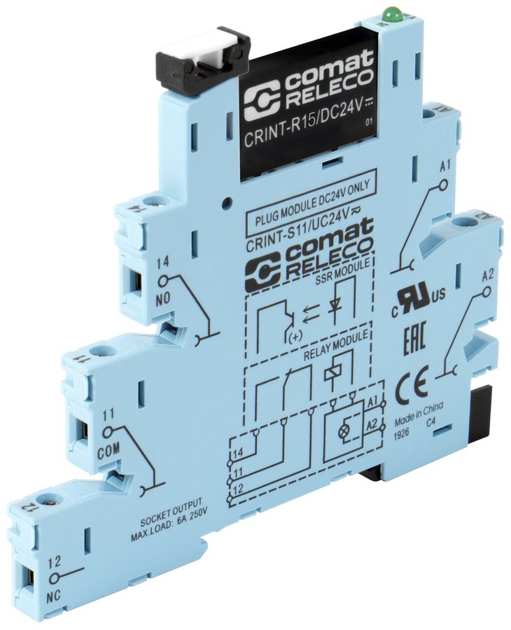 Interfacerelais ComatReleco CRINT-C115, 12VDC, 1W MOSFET 4A/3…28.8VDC